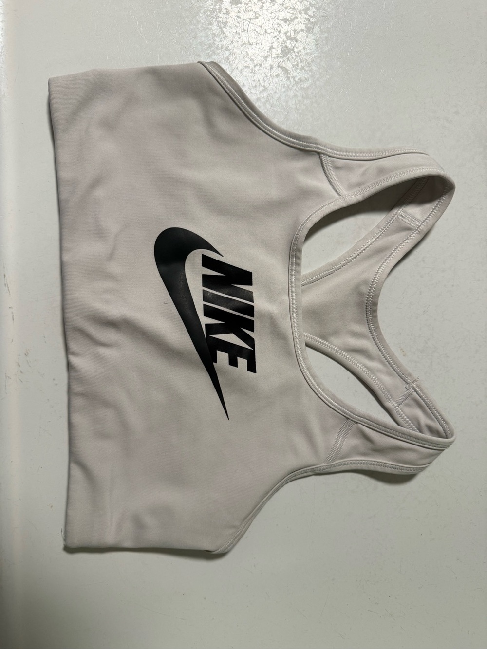 Nike White Dri-FIT Sports Bra size M